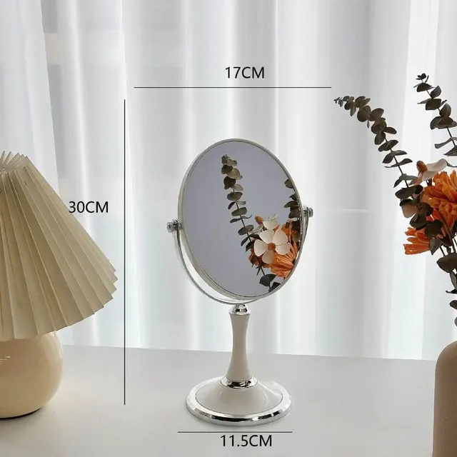 Miroir de maquillage Double face rotatif à 360 degrés – vue 2