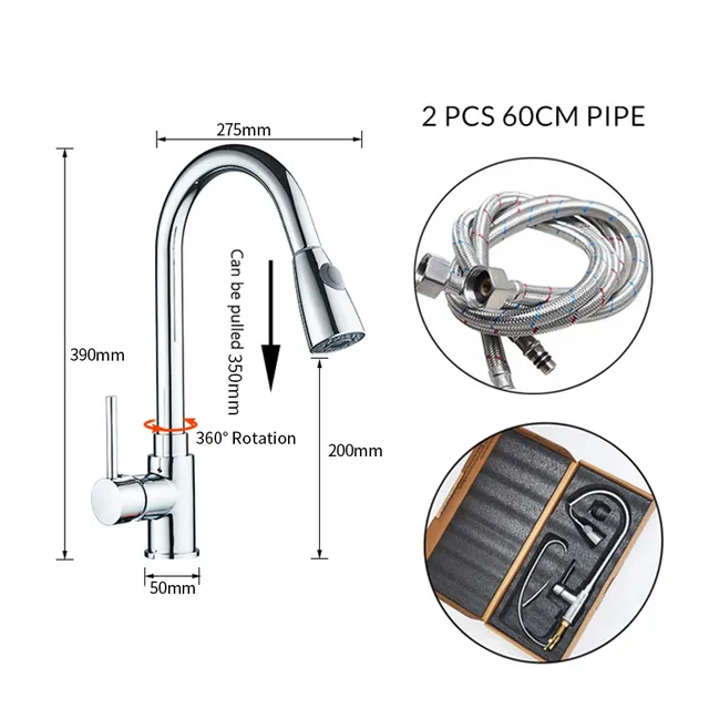 Mitigeur cuisine monocommande douchette extractible bec… – vue 2
