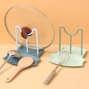 Étagère de rangement pour couvercle de cuisine, étagère T1, support de casserole, seau, dessus de cuillère sans poinçon, tampon, étagère de cuisine domestique, accessoires d&rsquo;étagères