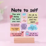 Panneau décoratif avec Base en bois, acrylique inspirant, affirmation positive, rappel d&rsquo;amour, Note encourageante colorée pour l&rsquo;école