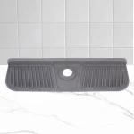 Tampon en silicone anti-éclaboussure pour évier, accessoires de cuisine, attrape-eau, polymère pratique, noir et gris