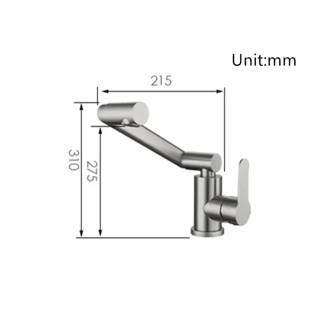 Robinet de lavabo en acier inoxydable 304 – vue 6