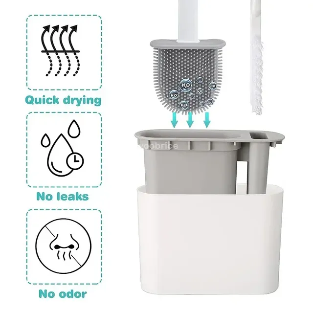 Brosse de toilette murale avec support – vue 4