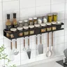 Étagère murale cuisine métallique noire mat cœurs… – vue 1