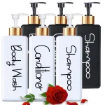 Distributeur de savon de douche, bouteille à pompe pour shampoing et après-shampooing, pour salle de bains, cuisine, Lotion, distributeur de savon liquide