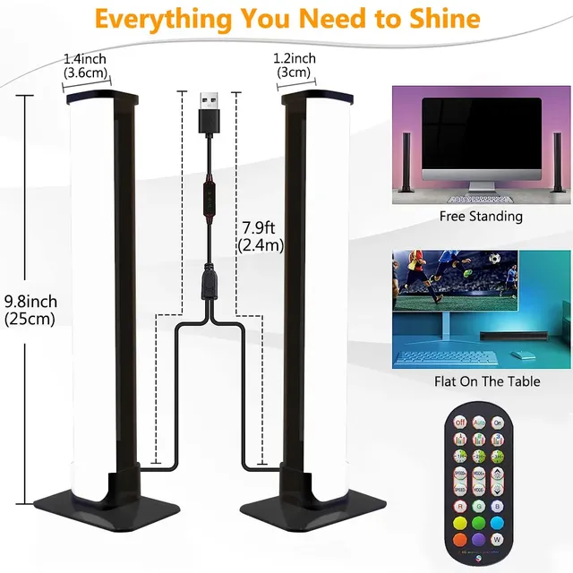 Barres lumineuses LED intelligentes RGB – vue 3