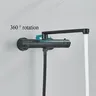 Robinet douche thermostatique mural noir mat inoxydable… – vue 5