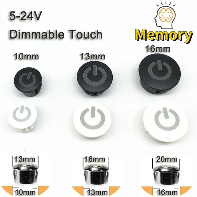 5V 12V 24V variateur capteur tactile marche/arrêt sans…