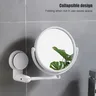 Miroir de salle de bain mural pliable sans poinçonnage – vue 2