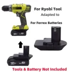 Adaptateur convertisseur de Batteries pour Batteries Lithium-Ion Aldi Ferrex Active Energy, conversion en outil Ryobi 18v ( ﻿ Adaptateur uniquement)