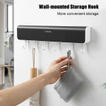 HOAccessrespiration-Boîte de rangement murale pour vêtements HODoor, sans poinçon, étagère à crochet, évaluation de clé, T1