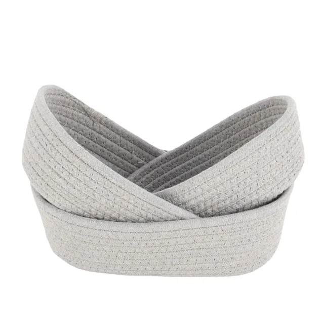 Paniers de rangement ovales tissés en ULde coton – vue 6