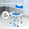 Siège de chaise de douche avec accoudoir rembourré et… – vue 2
