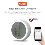 Tuya ZigBee – capteur intelligent de température et d&rsquo;humidité, thermomètre d&rsquo;intérieur avec écran LCD, commande vocale Google Home Alexa Echo