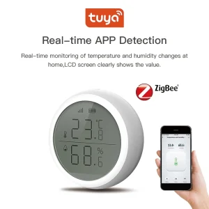 Tuya ZigBee – capteur intelligent de température et d&rsquo;humidité, thermomètre d&rsquo;intérieur avec écran LCD, commande vocale Google Home Alexa Echo