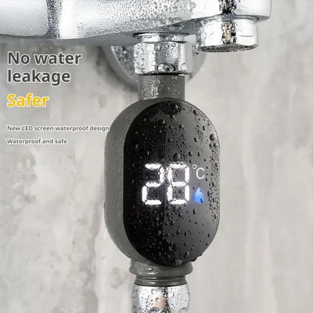 Affichage LED 0 ℃ ~99 ℃ Thermomètre à eau de douche – vue 3
