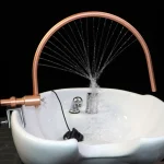 Cadre d&rsquo;eau de Spa avec pompe pour évier de shampoing, équipement de pomme de douche de Salon Portable, cascade de bol de shampoing