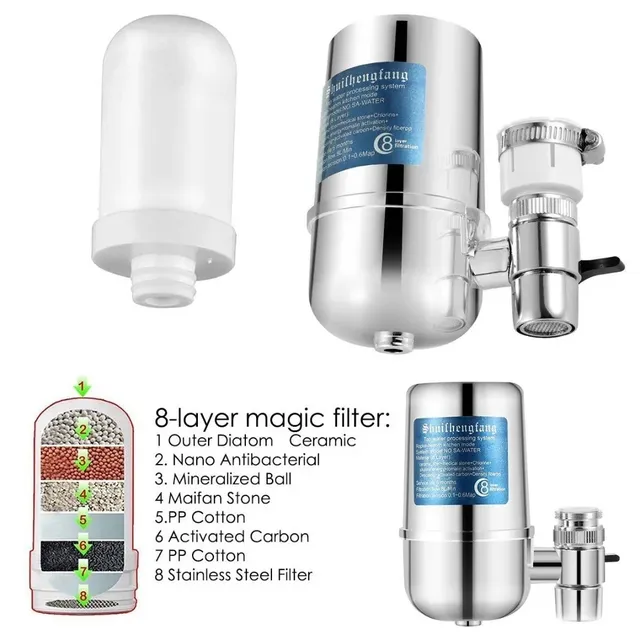 Robinet filtre eau cuisine inox chromé monobloc… – vue 3