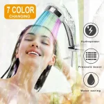 Pommeau de douche LED Proxy, 7 couleurs, pommes de douche auto-convertissantes, accessoires de douche à économie d&rsquo;eau