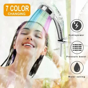 Pommeau de douche LED Proxy, 7 couleurs, pommes de douche auto-convertissantes, accessoires de douche à économie d’eau Pommeau de douche LED Proxy, 7 couleurs, pommes de douche auto-convertissantes, accessoires de douche à économie d’eau