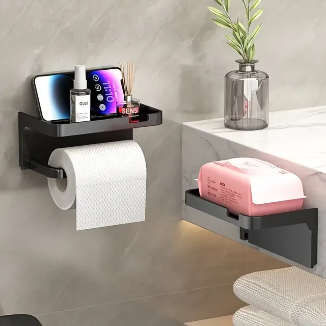 Porte-papier hygiénique salle de bain support mural… – vue 6