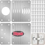 Plaque de réparation de charnière, 40/2 pièces, plaque de fixation de réparation de tiroir de meuble, Kit de montage de charnière de porte de placard de cuisine, outil ménager