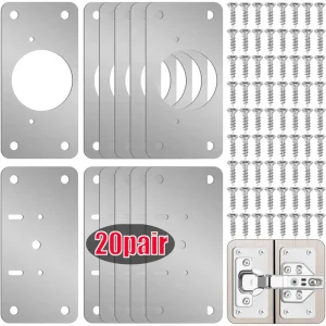 Plaque de réparation de charnière, 40/2 pièces, plaque de fixation de réparation de tiroir de meuble, Kit de montage de charnière de porte de placard de cuisine, outil ménager Plaque de réparation de charnière, 40/2 pièces, plaque de fixation de réparation de tiroir de meuble, Kit de montage de charnière de porte de placard de cuisine, outil ménager