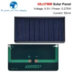 Panneaux solaires polycristallins TZT, 5.5V, 50mA, 0.275W, 68x37mm, Mini cellules solaires Sunpower, panneau photovoltaïque à monter soi-même pour chargeur de batterie