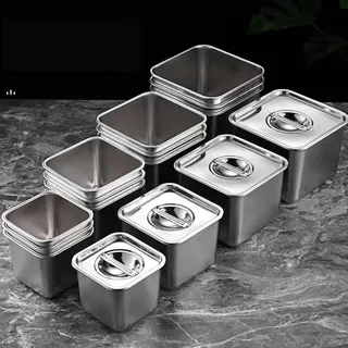 Casserole rectangulaire en acier inoxydable avec couvercle