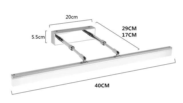 LED miroir lumière 40 cm 12 W AC90-240V étanche moderne… – vue 2