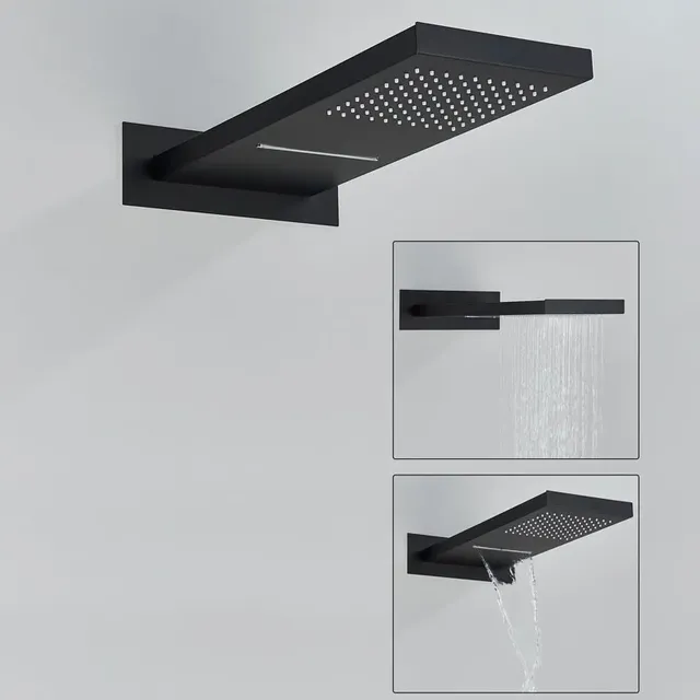 Ensemble de douche thermostatique noir – vue 3