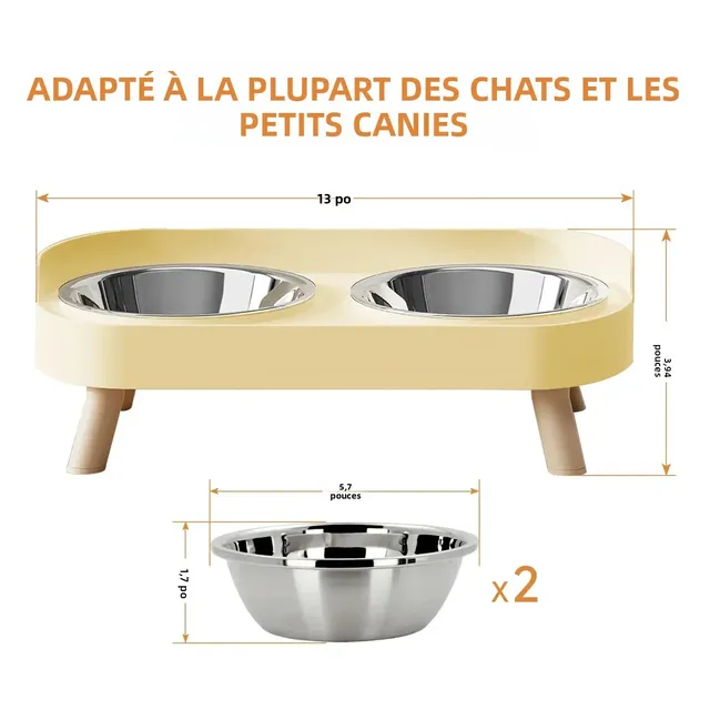 Double bol surélevé pour animaux de compagnie – vue 6