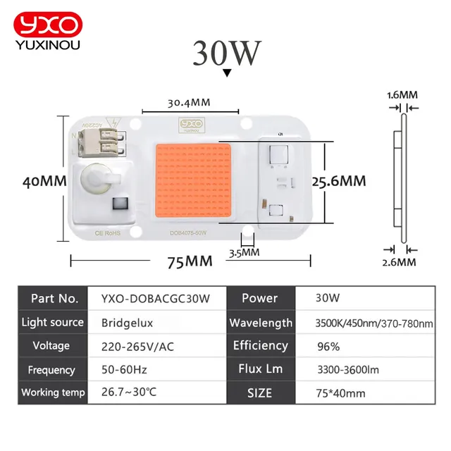 Puce d'ampoule LED COB intelligente IC – vue 5