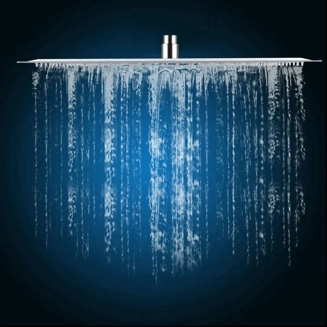 Pommeau de douche carré en acier inoxydable – vue 3