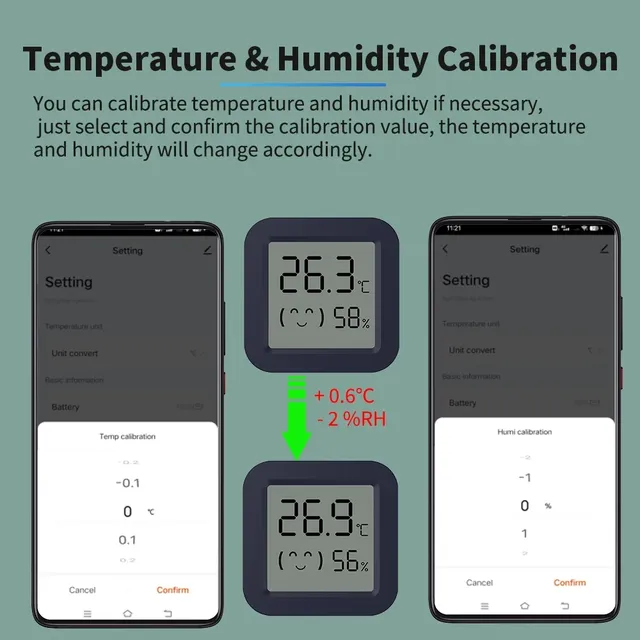 Capteur de température et d'humidité Bluetooth – vue 5