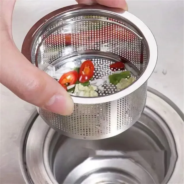 Filtre évier acier inoxydable renforcé perforé poignée… – vue 2