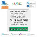EWelink-Mini commutateur WiFi intelligent, commutateurs bidirectionnels bricolage, disjoncteur, minuterie, prise en charge technique, Alexa, Google Home, Alice, SmartThings, 16A