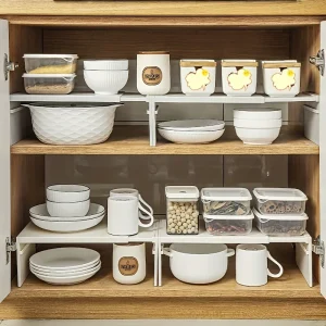 Organisateur de cuisine extensible, aucun outil nécessaire! Support multicouche pour plats, casseroles et épices. Maximisez l’espace d’un armoire et de comptoir. Organisateur de cuisine extensible, aucun outil nécessaire! Support multicouche pour plats, casseroles et épices. Maximisez l’espace d’un armoire et de comptoir.