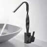 Robinet de cuisine de lavabo de salle de bains noir – vue 2