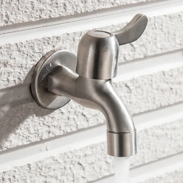 Robinet mural acier inoxydable 304 brossé finition… – vue 6