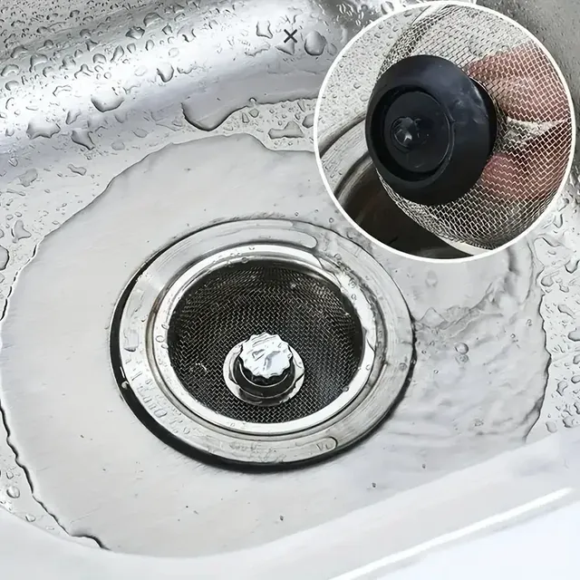 Évier de cuisine filtre en acier inoxydable égout maille… – vue 6