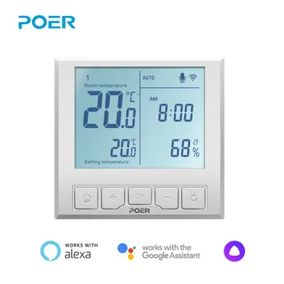 Thermostat mural programmable intelligent wifi connecté POER PTC20…