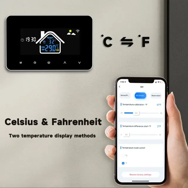 Thermostat intelligent Tuya WiFi – vue 2