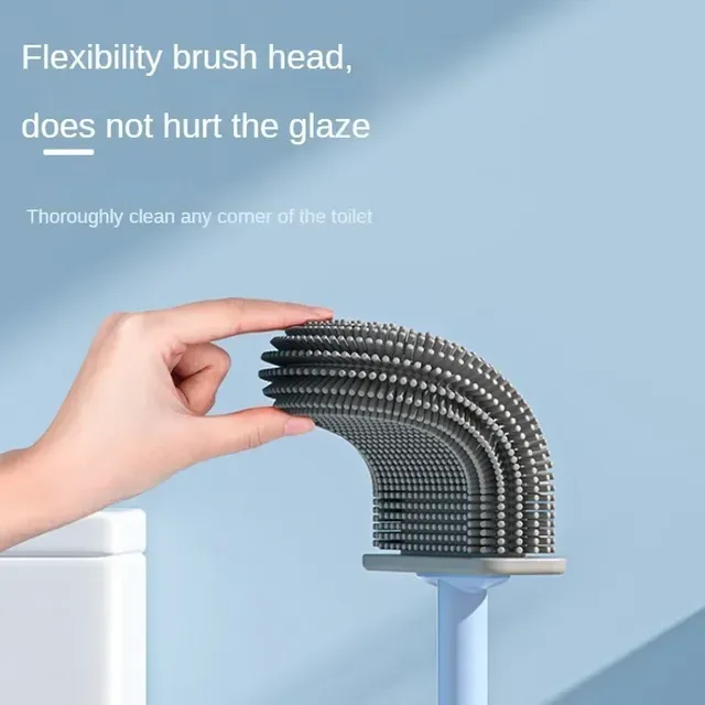 Brosse de toilette murale de luxe en Silicone – vue 6