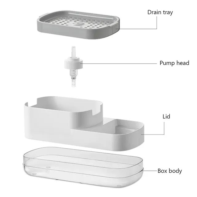 Distributeur savon presse porteponge compact gainplace… – vue 4