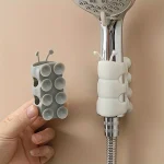 Support de douche ; Base de buse d&rsquo;aspiration de douche ; support de pomme de douche suspendu ; pomme de douche fixe mobile universelle sans perceuse pour salle de bain