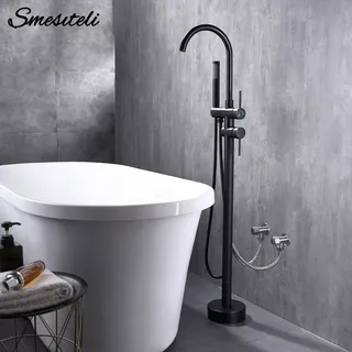 Robinet de baignoire autoportant noir mat