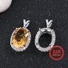 Pendentif ovale vierge argent925 serti griffes citrine… – vue 1