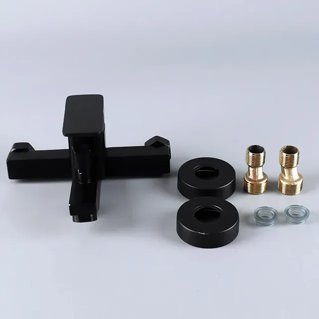 Mitigeur bain douche monocommande baignoire mural noir… – vue 4