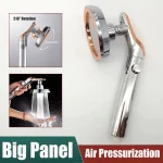 Pommeau de douche haute pression, grand panneau, grand débit, économie d&rsquo;eau, arrêt à une touche, buse de pulvérisation d&rsquo;eau, accessoires de salle de bains, nouvelle collection